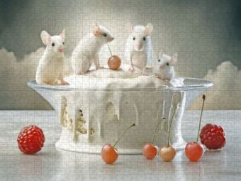 Produktbild: CALVENDO Puzzle Dessert-Tisch | 1000 Teile Lege-Gr&ouml;&szlig;e 64x48cm Foto-Puzzle f&uuml;r gl&uuml;ckliche Stunden