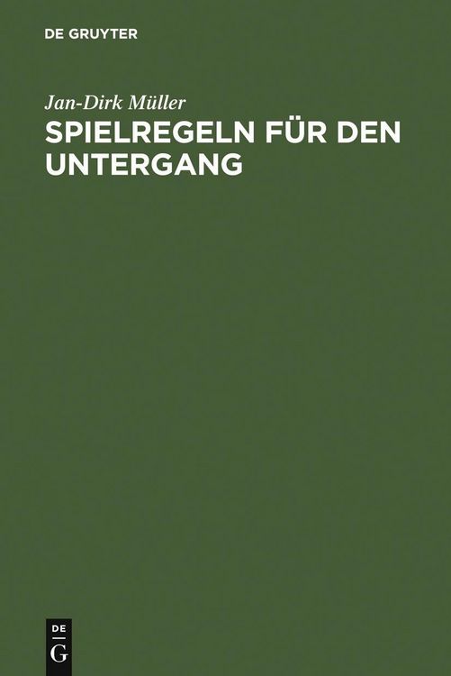 Produktbild: Spielregeln f&uuml;r den Untergang