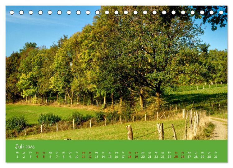 Produktbild: Bergisches Land (Tischkalender 2026 DIN A5 quer), CALVENDO Monatskalender