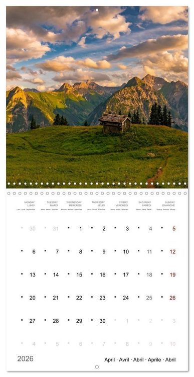 Produktbild: Light in the Bavarian Alps - Fantastic Landscapes (Wall Calendar 2026 12 &times; 12 Inch) CALVENDO 12 Month Wall Calendar