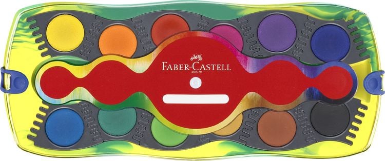 Produktbild: Faber-Castell Farbkasten Connector 12 Farben Dino