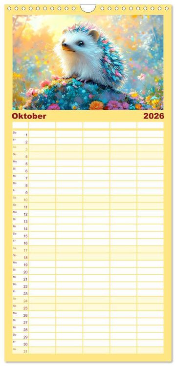 Produktbild: Familienplaner 2026 - Willkommen im Wunderwald. Zauberhafte Abenteuer mit tierischen Freunden mit 5 Spalten (Wandkalender, 21 x 45 cm) CALVENDO
