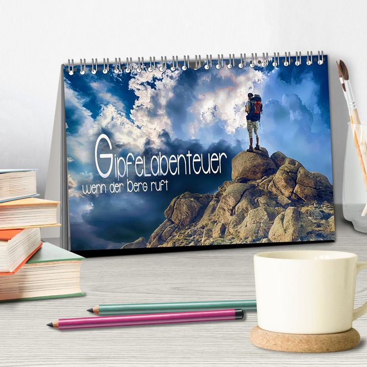 Produktbild: Gipfelabenteuer - wenn der Berg ruft (Tischkalender 2026 DIN A5 quer), CALVENDO Monatskalender