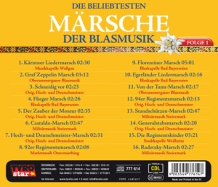 Produktbild: Die beliebtesten M&auml;rsche der Blasmusik