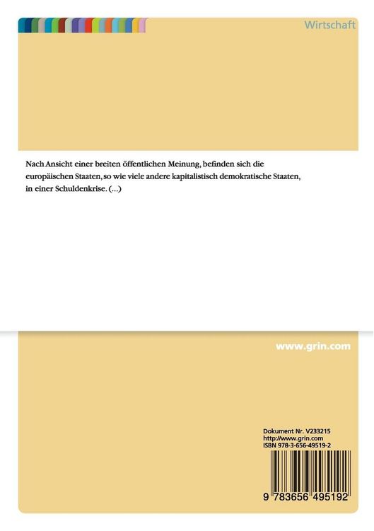 Produktbild: Europ&auml;ische Staatsschuldenkrise: Der Einfluss der Rating-Agenturen auf die Finanzmarktstabilit&auml;t