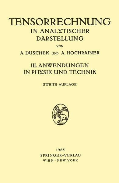 Produktbild: Grundz&uuml;ge der Tensorrechnung in Analytischer Darstellung