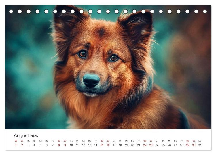 Produktbild: Wundert&uuml;te auf vier Pfoten - Mischlingshunde mit Charme (Tischkalender 2026 DIN A5 quer), CALVENDO Monatskalender