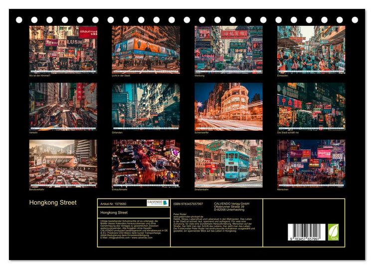 Produktbild: Hongkong Street (Tischkalender 2026 DIN A5 quer), CALVENDO Monatskalender