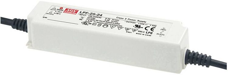 Produktbild: MW Mean Well LPF-25D-36 LED-Treiber, LED-Trafo Konstantspannung, Konstantstrom 25.2 W 0.7 A 19.8 - 36 V/DC dimmbar, PFC-Schaltkreis, &Uuml;berlastschutz