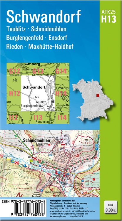 Produktbild: ATK25-H13 Schwandorf (Amtliche Topographische Karte 1:25000)