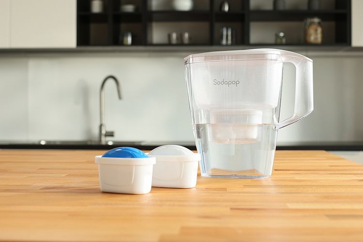 Produktbild: SODAPOP Wasserfilterkanne Selina, 1,5 Liter, wei&szlig;, inkl. 10 Filterkartuschen