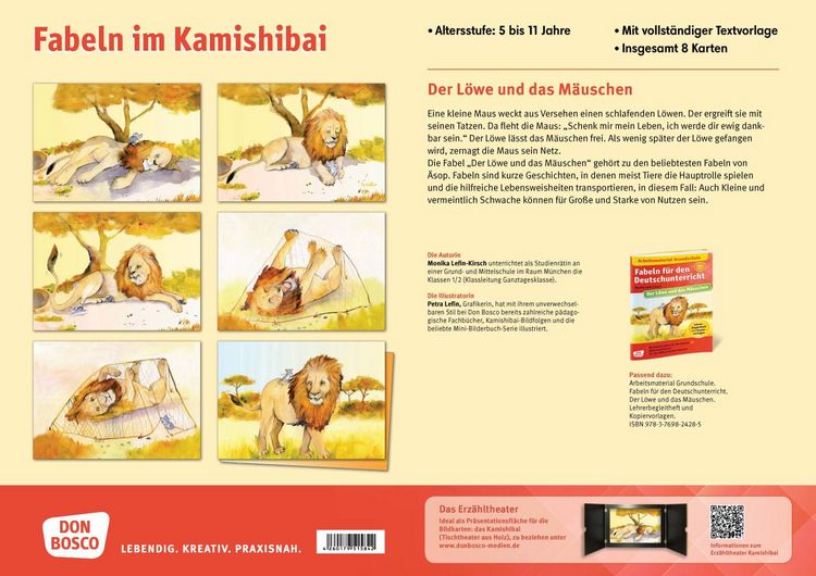 Produktbild: Der L&ouml;we und das M&auml;uschen. Eine Fabel von &Auml;sop. Kamishibai Bildkartenset