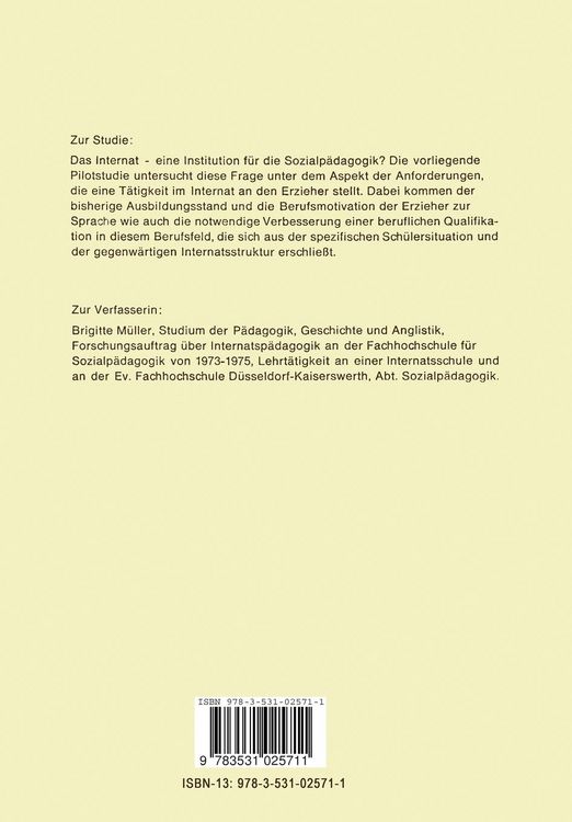 Produktbild: Stellung und Aufgaben des Internatserziehers