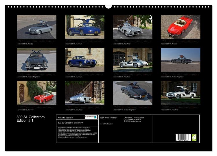 Produktbild: 300 SL Collectors Edition # 1 (Wandkalender 2026 DIN A2 quer), CALVENDO Monatskalender