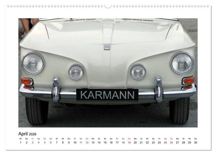 Produktbild: Eine Legende lebt, der Karmann-Ghia (hochwertiger Premium Wandkalender 2026 DIN A2 quer), Kunstdruck in Hochglanz