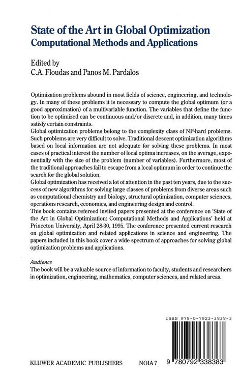 Produktbild: State of the Art in Global Optimization