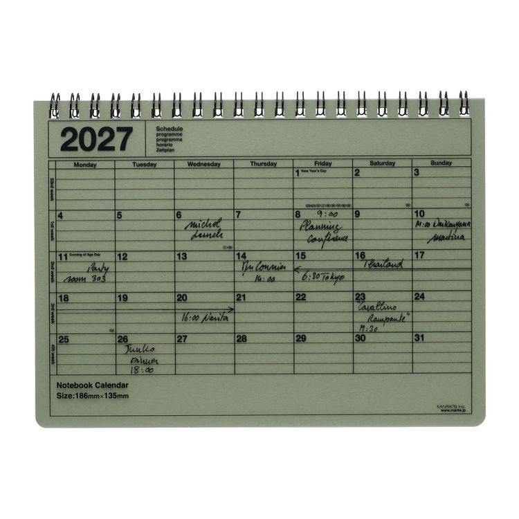 Produktbild: MARK'S 2027 Notebook Calendar S // Khaki