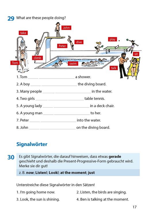 Produktbild: Englisch. Present Progressive Form and Simple Present