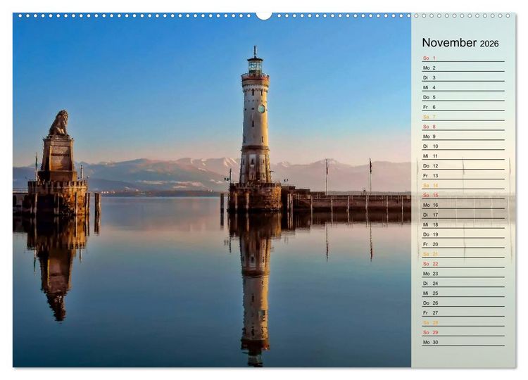 Produktbild: Leuchtt&uuml;rme - maritime Wegweiser in Deutschland (Wandkalender 2026 DIN A2 quer), CALVENDO Monatskalender
