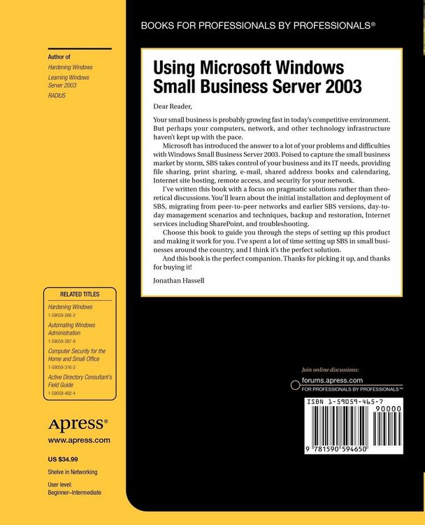 Produktbild: Using Microsoft Windows Small Business Server 2003