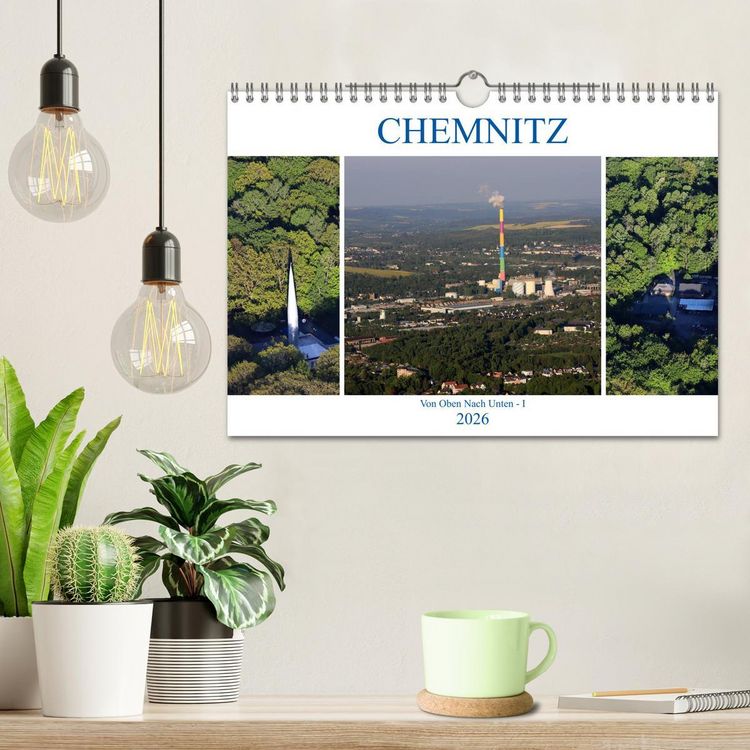 Produktbild: Chemnitz - Von Oben Nach Unten (Wandkalender 2026 DIN A4 quer), CALVENDO Monatskalender