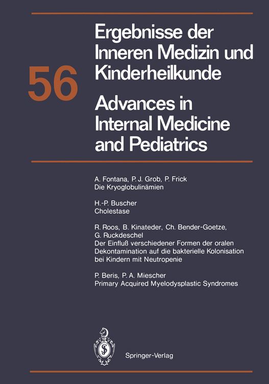 Produktbild: Ergebnisse der Inneren Medizin und Kinderheilkunde / Advances in Internal Medicine and Pediatrics