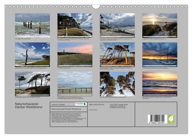 Produktbild: Naturschauspiel Dar&szlig;er Weststrand (Wandkalender 2026 DIN A3 quer), CALVENDO Monatskalender