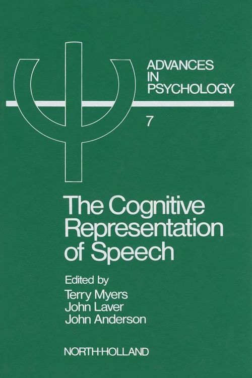 Produktbild: The Cognitive Representation of Speech