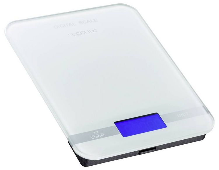 Produktbild: Sygonix Digitale K&uuml;chenwaage digital W&auml;gebereich (max.)=5kg Milchglas 165 x 220 x 20