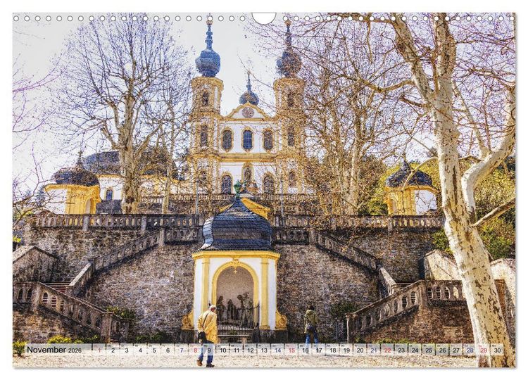 Produktbild: W&uuml;rzburg und Veitsh&ouml;chheim - romantische Rokoko St&auml;dte am Main (Wandkalender 2026 DIN A3 quer), CALVENDO Monatskalender
