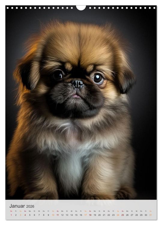 Produktbild: Zauberhafte Hundebabys (Wandkalender 2026 DIN A3 hoch), CALVENDO Monatskalender