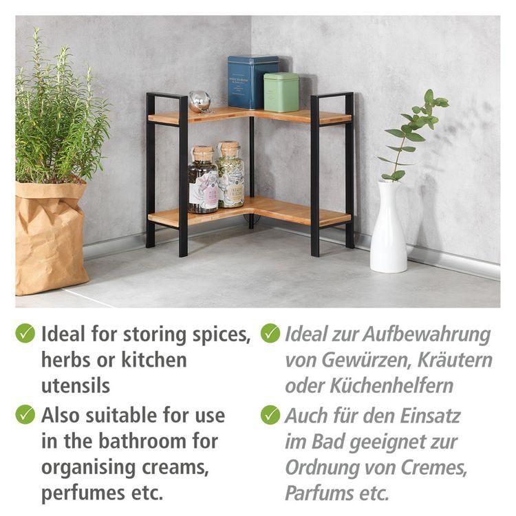 Produktbild: K&uuml;chen-Eckregal Mod. Lou, f&uuml;r mehr Stauraum auf der Arbeitsfl&auml;che
