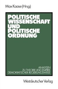 Produktbild: Politische Wissenschaft und politische Ordnung