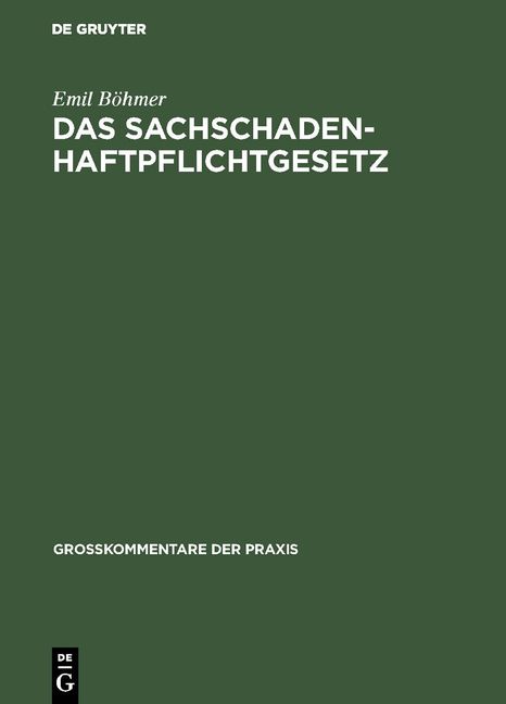 Produktbild: Das Sachschadenhaftpflichtgesetz