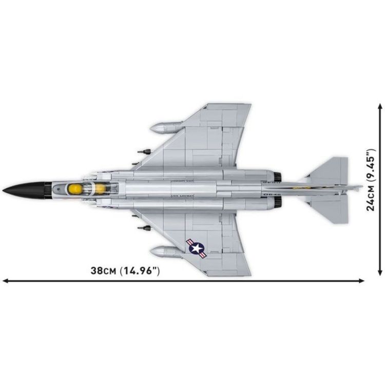 Produktbild: COBI Armed Forces 5897 - F-4 Phantom II USS Midway, &Uuml;berschall-Mehrzweckj&auml;ger, Ma&szlig;stab 1:48, Bausatz, 703 Teile