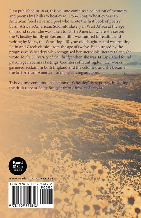 Produktbild: Memoir & Poems of Phillis Wheatley