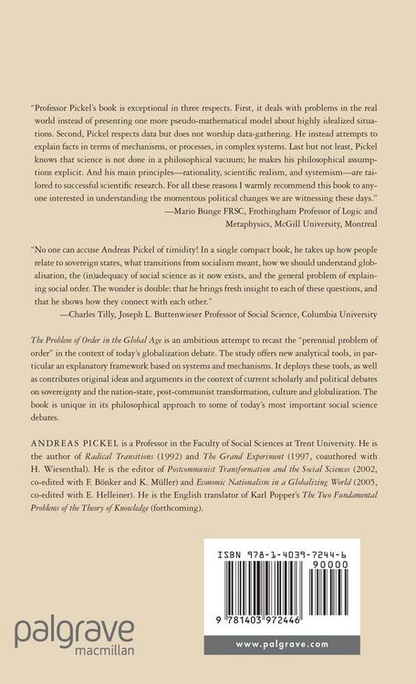 Produktbild: The Problem of Order in the Global Age