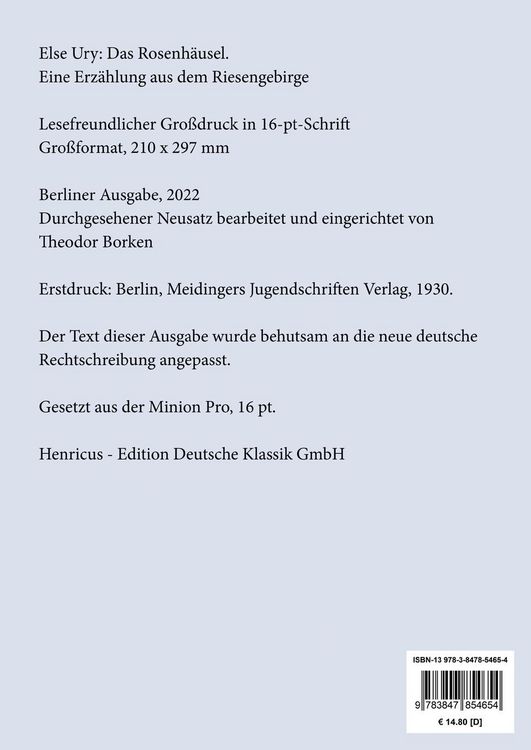 Produktbild: Das Rosenh&auml;usel (Gro&szlig;druck)