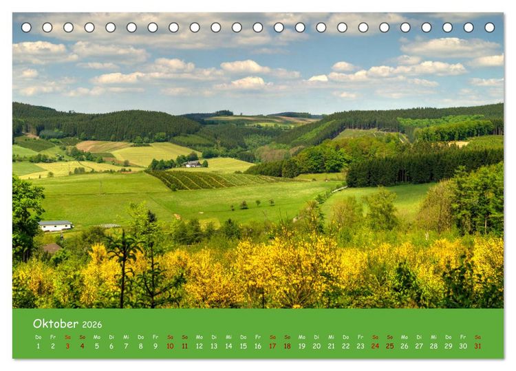 Produktbild: Bergisches Land (Tischkalender 2026 DIN A5 quer), CALVENDO Monatskalender