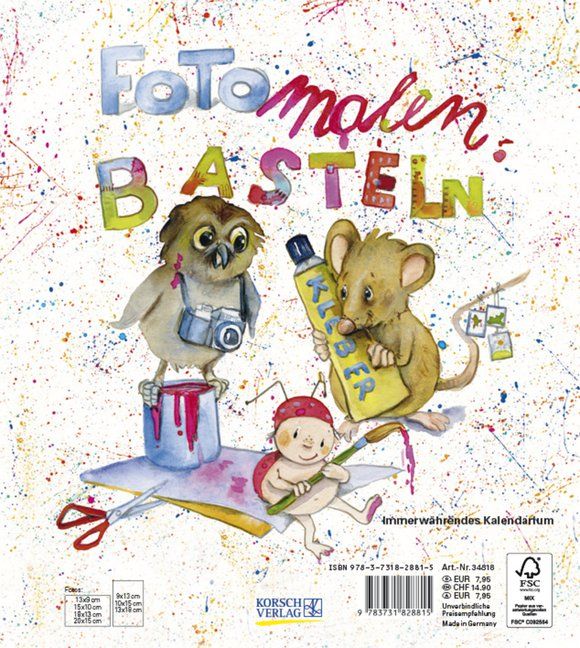 Produktbild: Foto-Malen-Basteln Bastelkalender f&uuml;r Kinder, wei&szlig;
