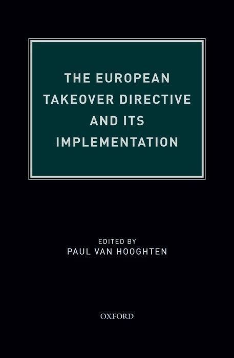 Produktbild: European Takeover Directive &