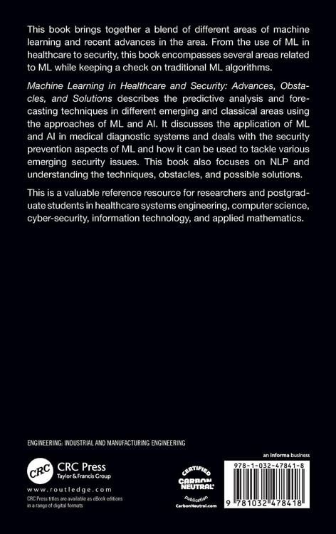 Produktbild: Machine Learning in Healthcare and Security