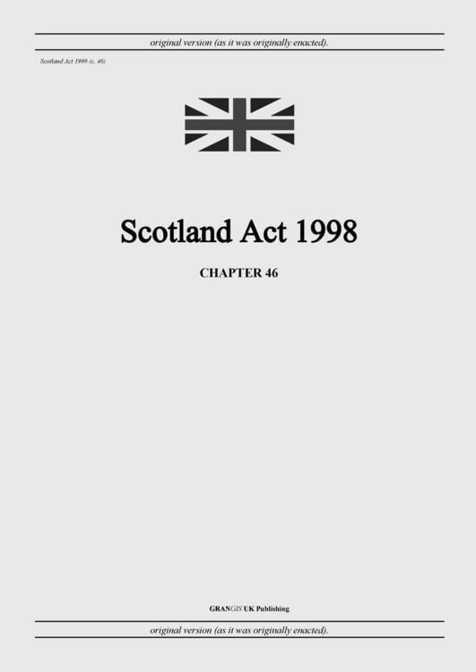Produktbild: Scotland Act 1998 (c. 46)