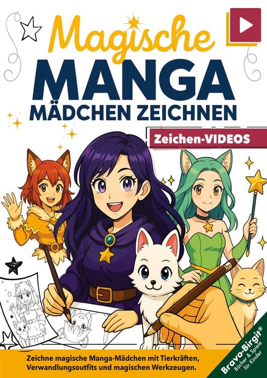 Produktbild: Magische Manga-M&auml;dchen zeichnen lernen &ndash; f&uuml;r M&auml;dchen ab 8 mit Video-Tutorials