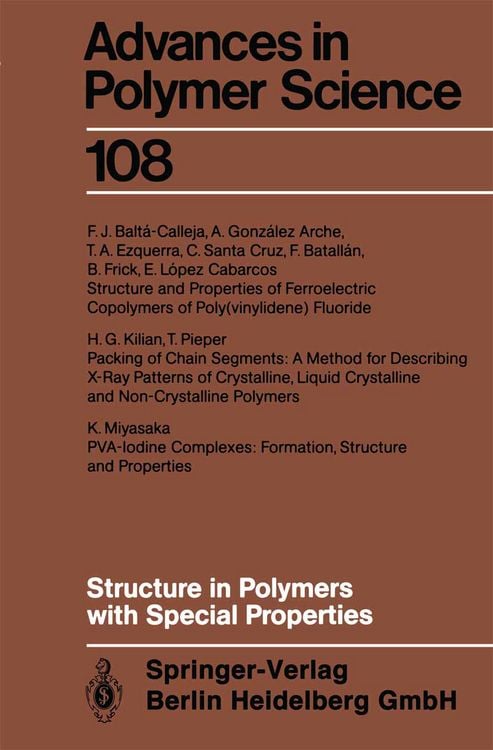 Produktbild: Structure in Polymers with Special Properties