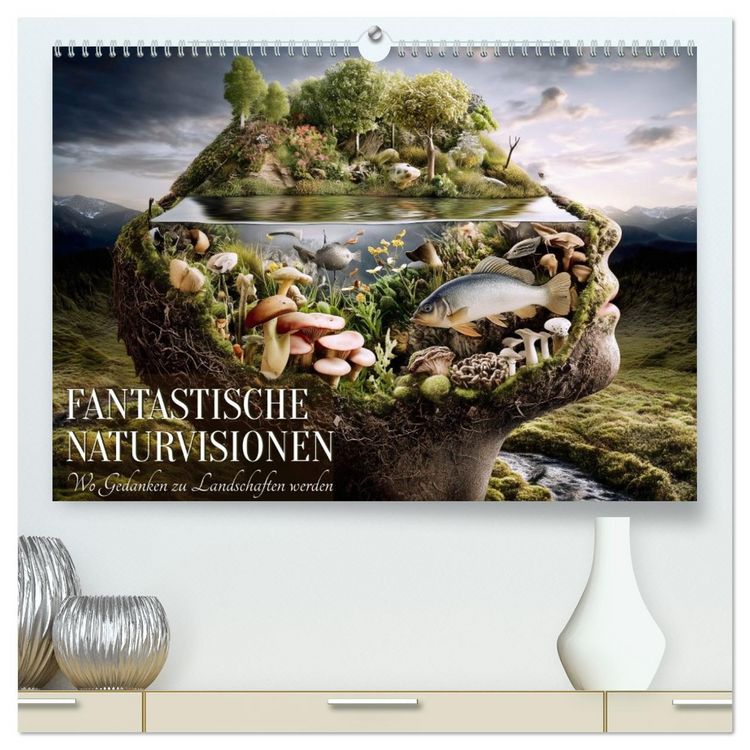Produktbild: Fantastische Naturvisionen. Wo Gedanken zu Landschaften werden (hochwertiger Premium Wandkalender 2026 DIN A2 quer), Kunstdruck in Hochglanz