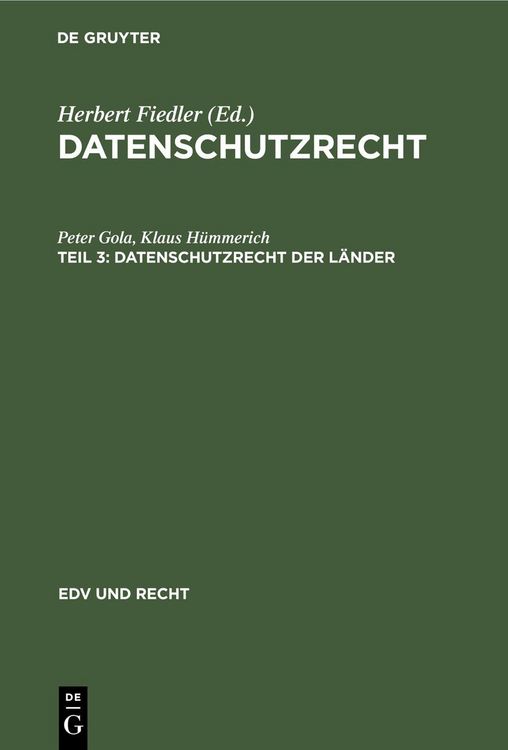 Produktbild: Datenschutzrecht der L&auml;nder