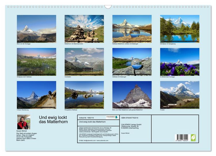 Produktbild: Und ewig lockt das Matterhorn (Wandkalender 2026 DIN A2 quer), CALVENDO Monatskalender