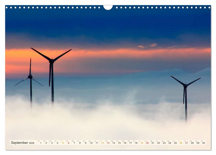 Produktbild: Windrad - Fluch und Segen (Wandkalender 2026 DIN A3 quer), CALVENDO Monatskalender