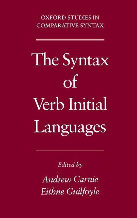 Produktbild: The Syntax of Verb Initial Languages